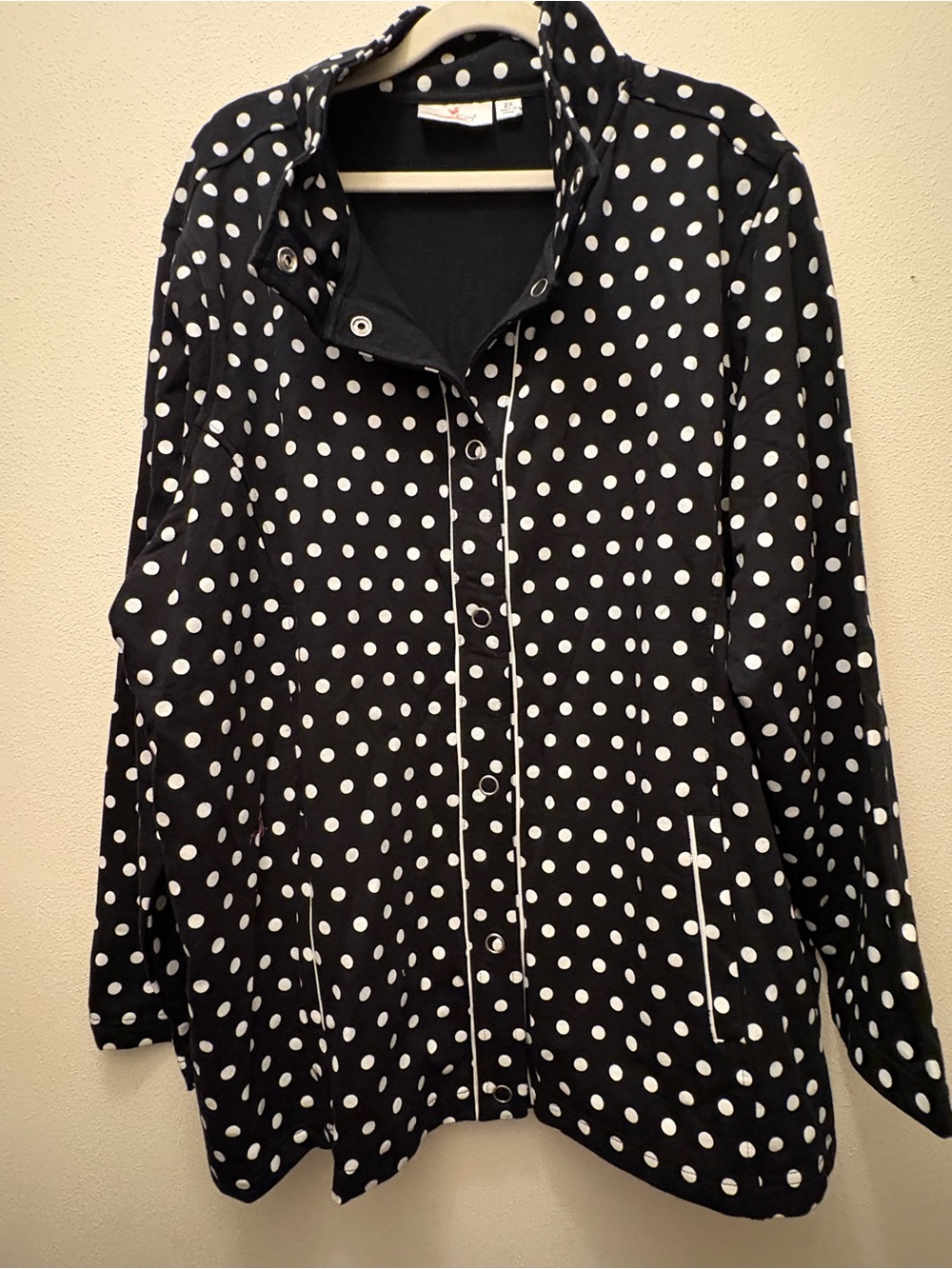 Quacker Factory Black and White Polka Dot Jacket